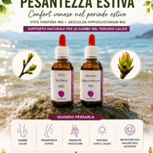 Gemmoderivati naturali per gambe calde e pesantezza estiva