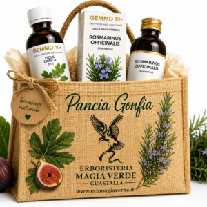 Combinazione naturale per pancia gonfia, digestione lenta e fermentazioni intestinali con estratti meristematici vegetali